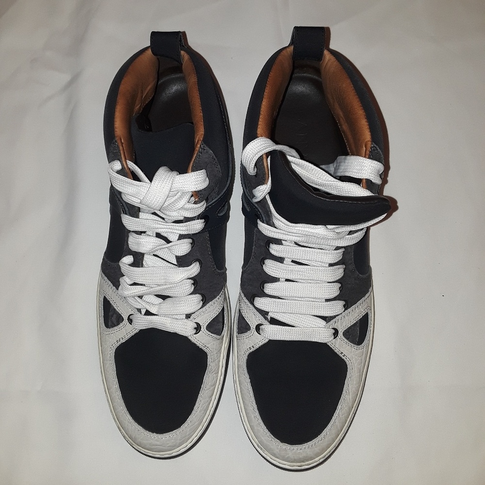 LANVIN Mixed-Fabric High Sneaker - Picture 1 of 7